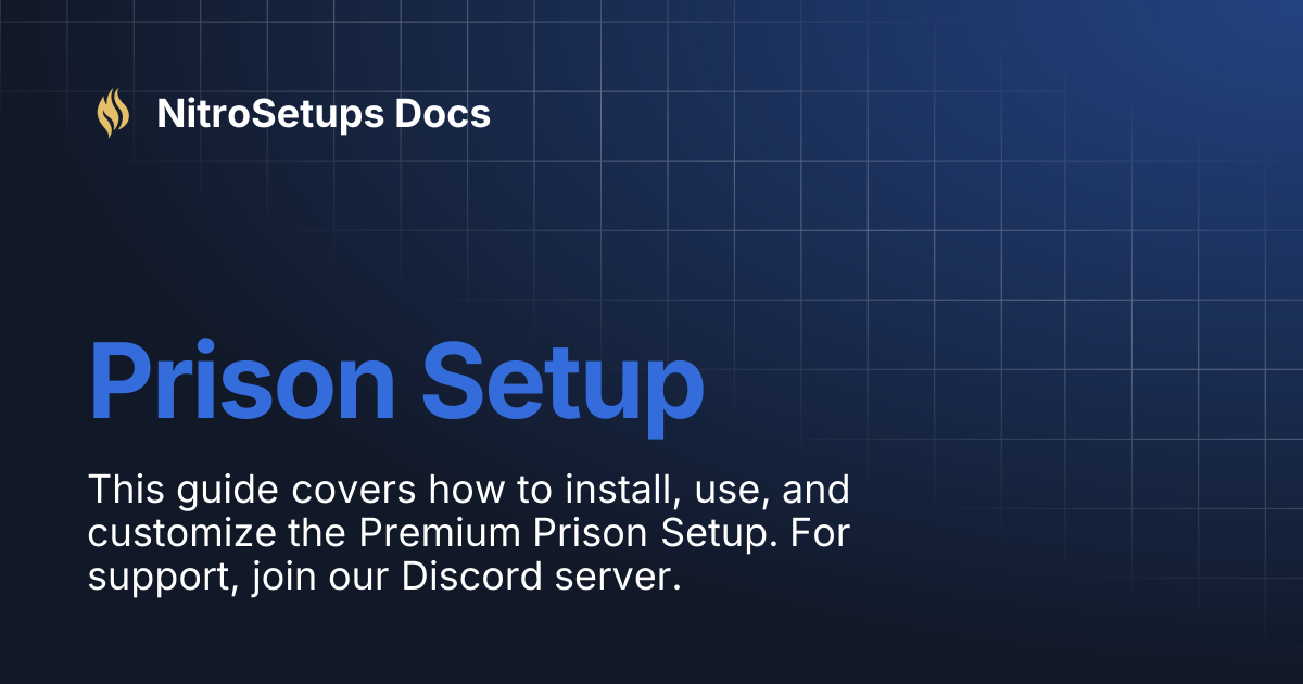 Prison Setup | NitroSetups Docs