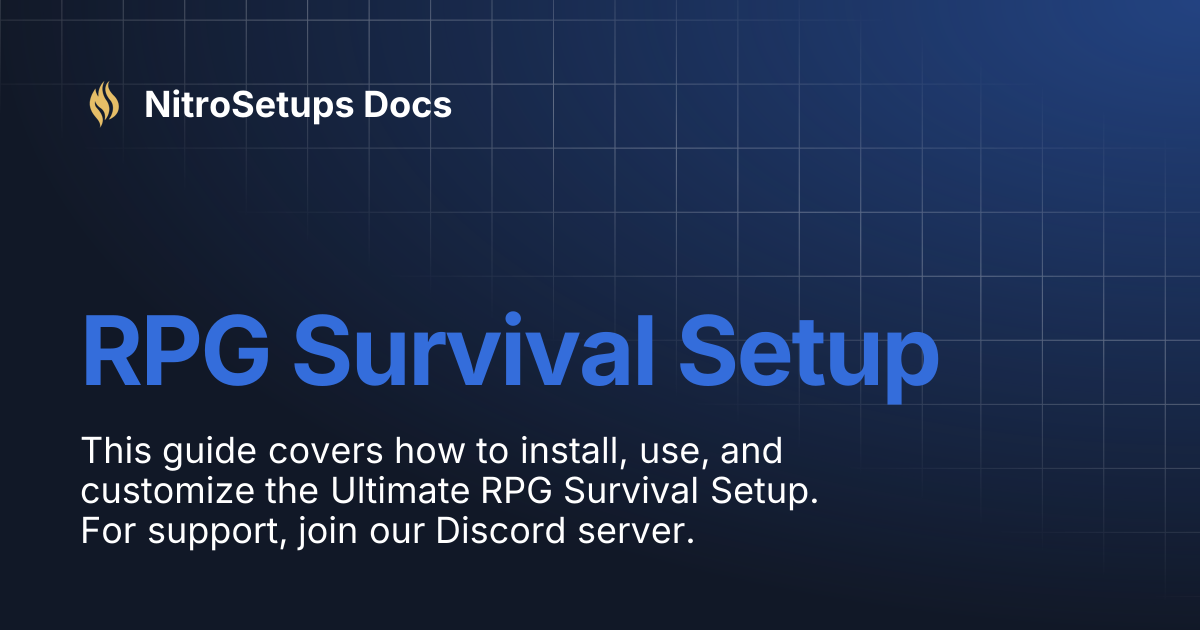 RPG Survival Setup | NitroSetups Docs